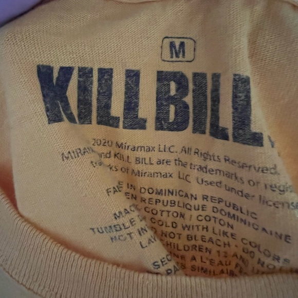 Kill Bill Men’s Medium T Shirt Sword Yellow Quentin Tarantino Volume 1 - Picture 3 of 3